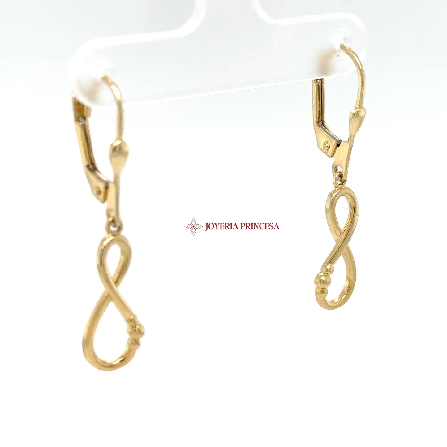 14K Gold Infinity Dangle Earrings