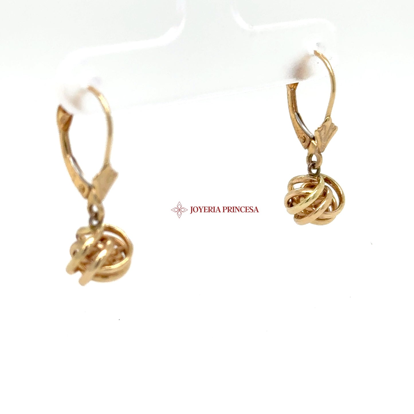 14K Gold Knot Dangle Earrings