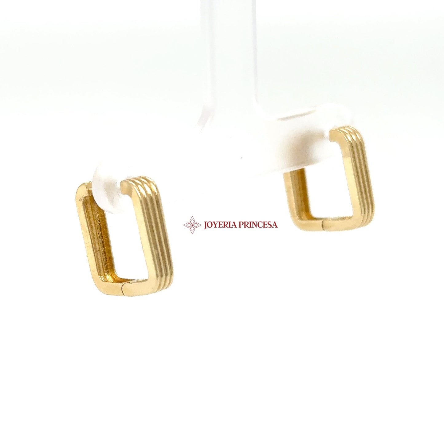 14K Gold Huggie Earrings with Textured Design