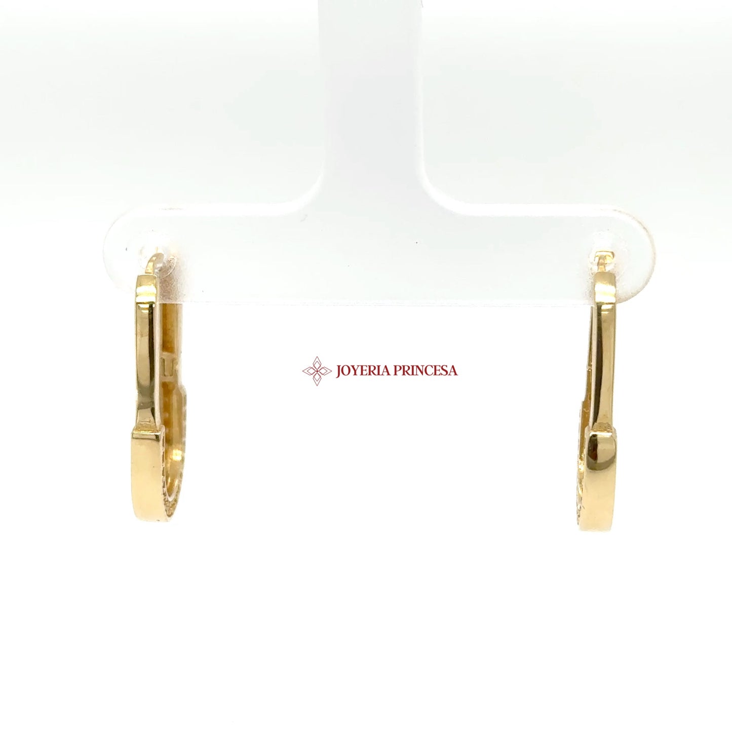 14K Gold Huggie Earrings with Sleek Design