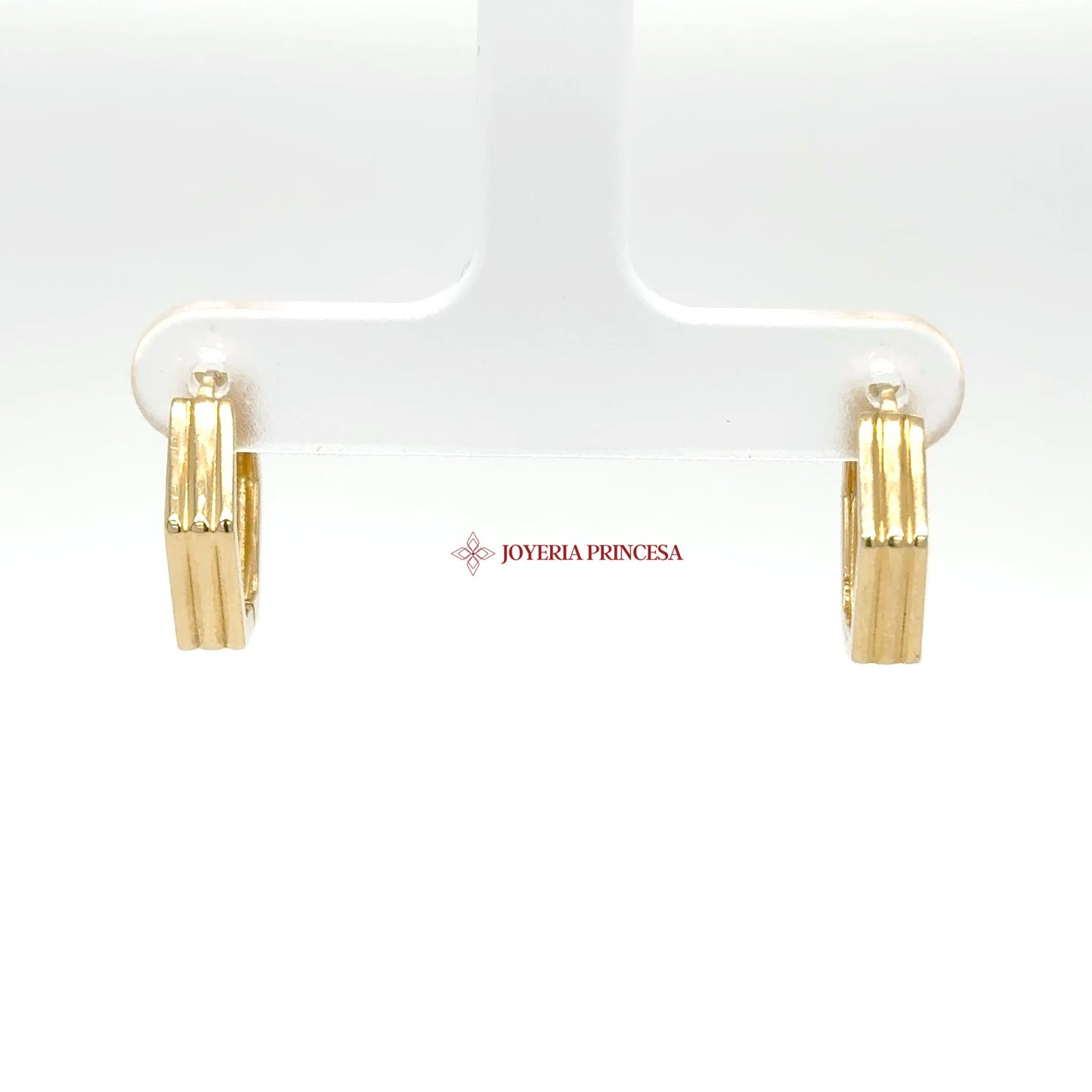 14K Gold Textured Huggie Earrings (UN-0872)