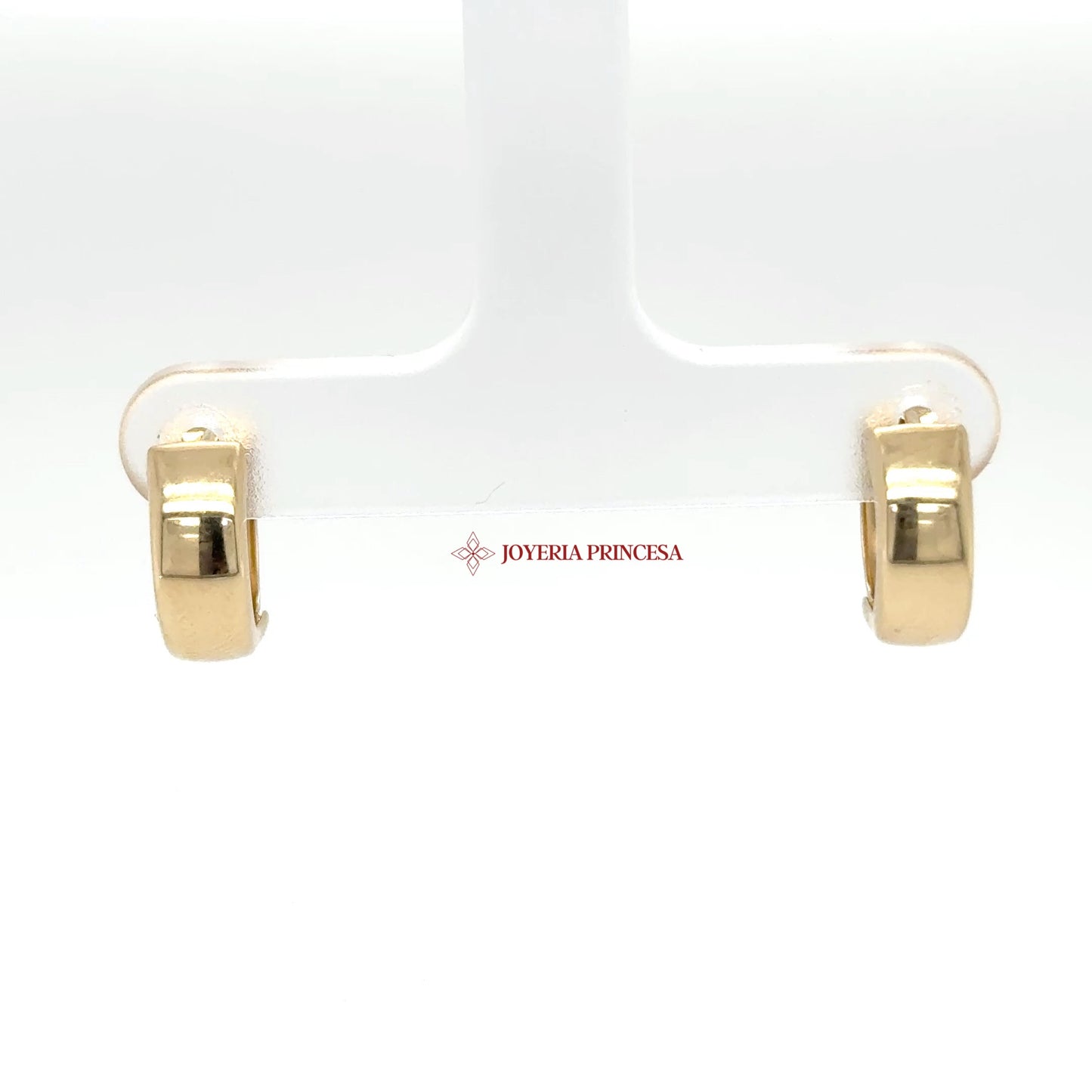 14K Gold Huggie Earrings with Polished Finish (UN-0882)