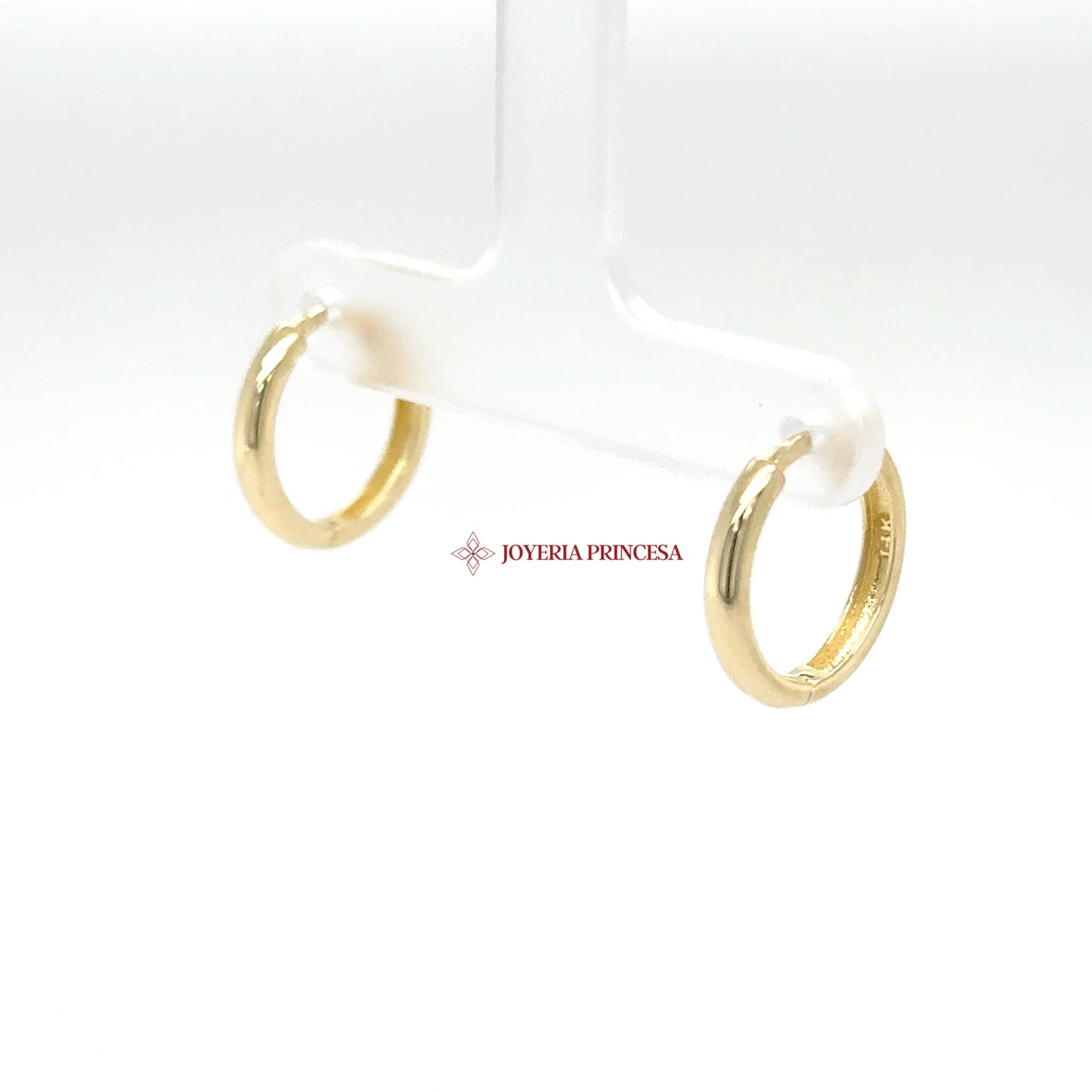 14K Gold Huggie Earrings with Polished Finish (UN-0892)