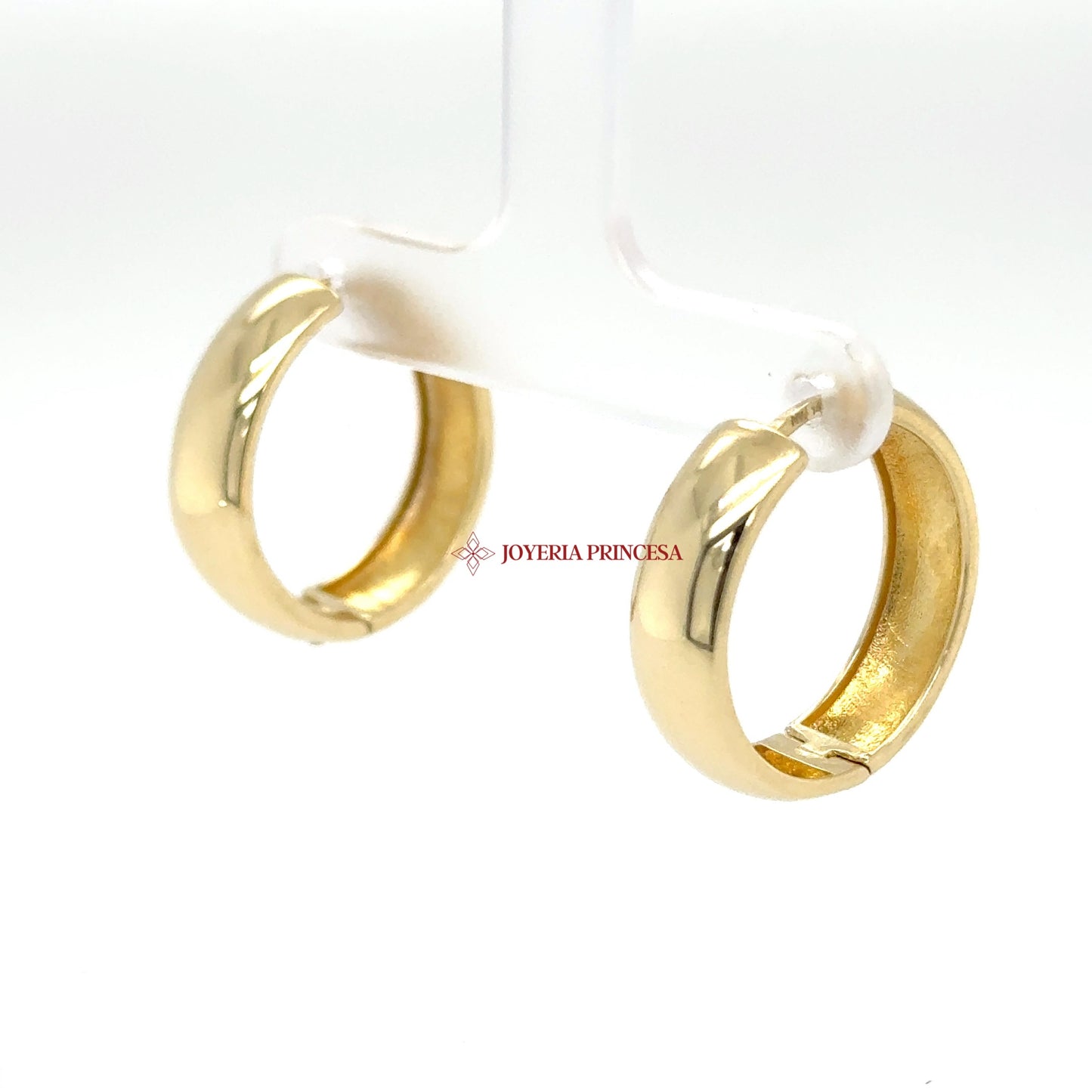 14K Gold Huggie Earrings with Sleek Design (UN-0895)
