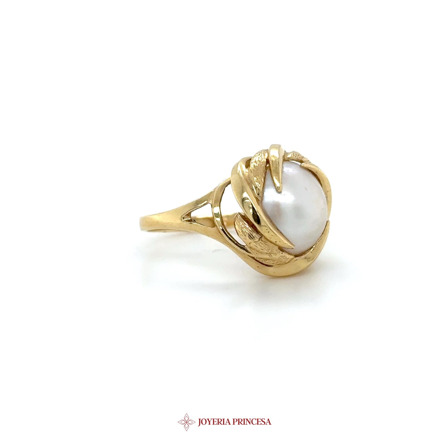 14K Gold Pearl Knot Ring