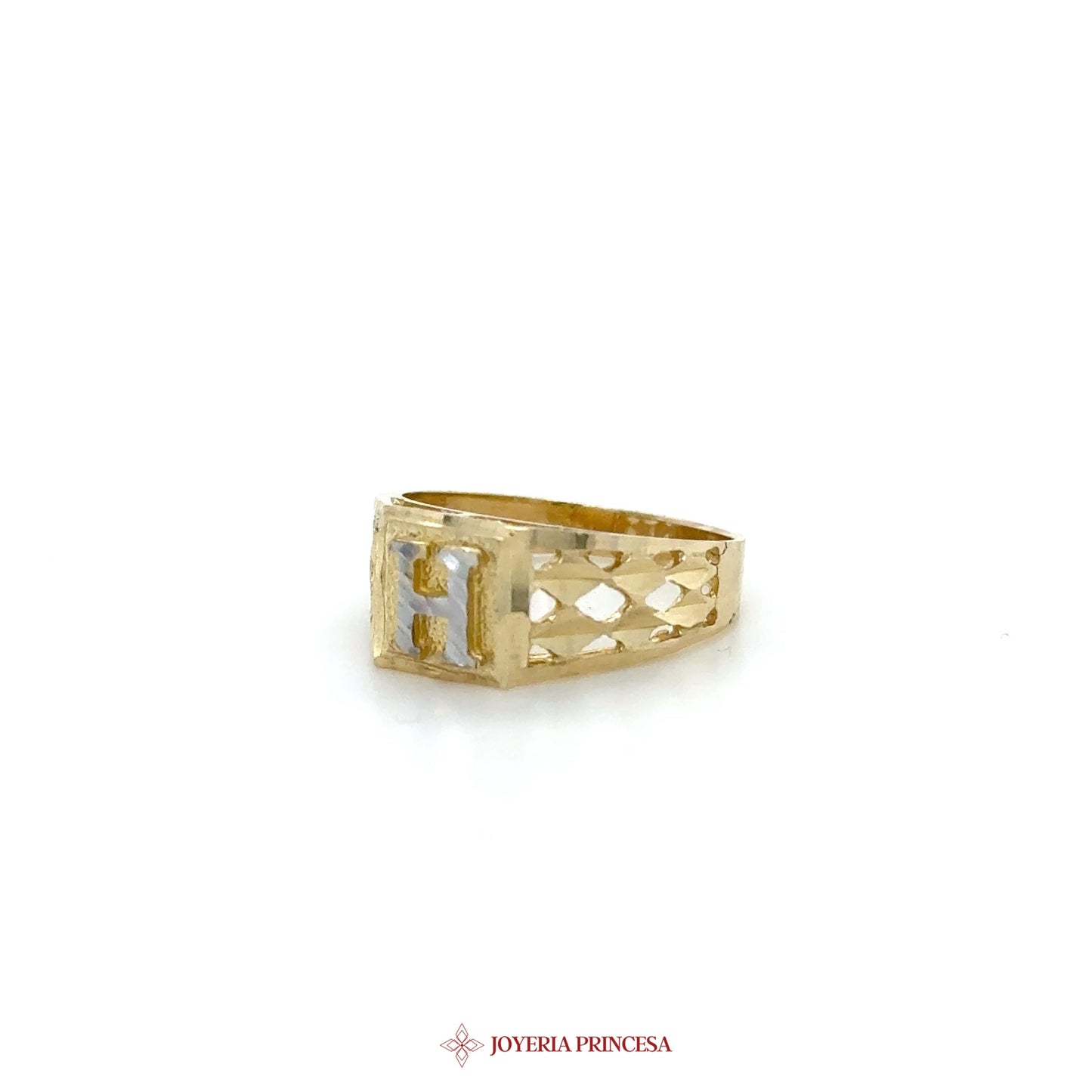 10K Gold Elegant Rectangular Stone Ring