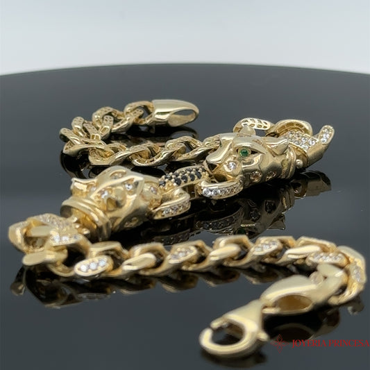 Pulsera Doble Pantera 10K
