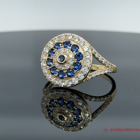 Anillo Ojo de Mal Circular 14K