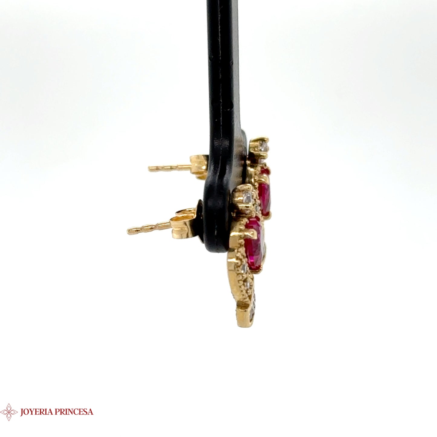 Royal Charm Aretes de oro de 14 quilates