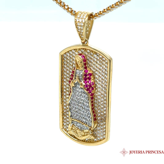 Colgante Virgen María Angélica 14K