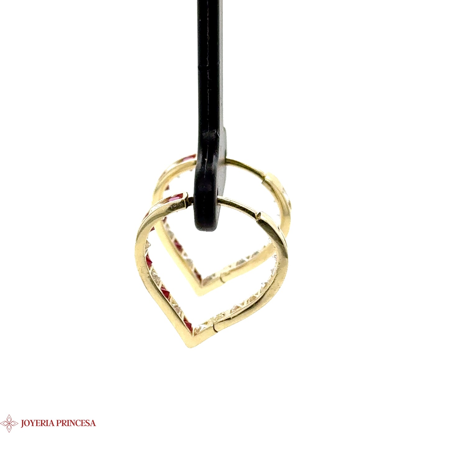 Elegantes Aretes de aro de oro de 14 quilates en tonos rosados