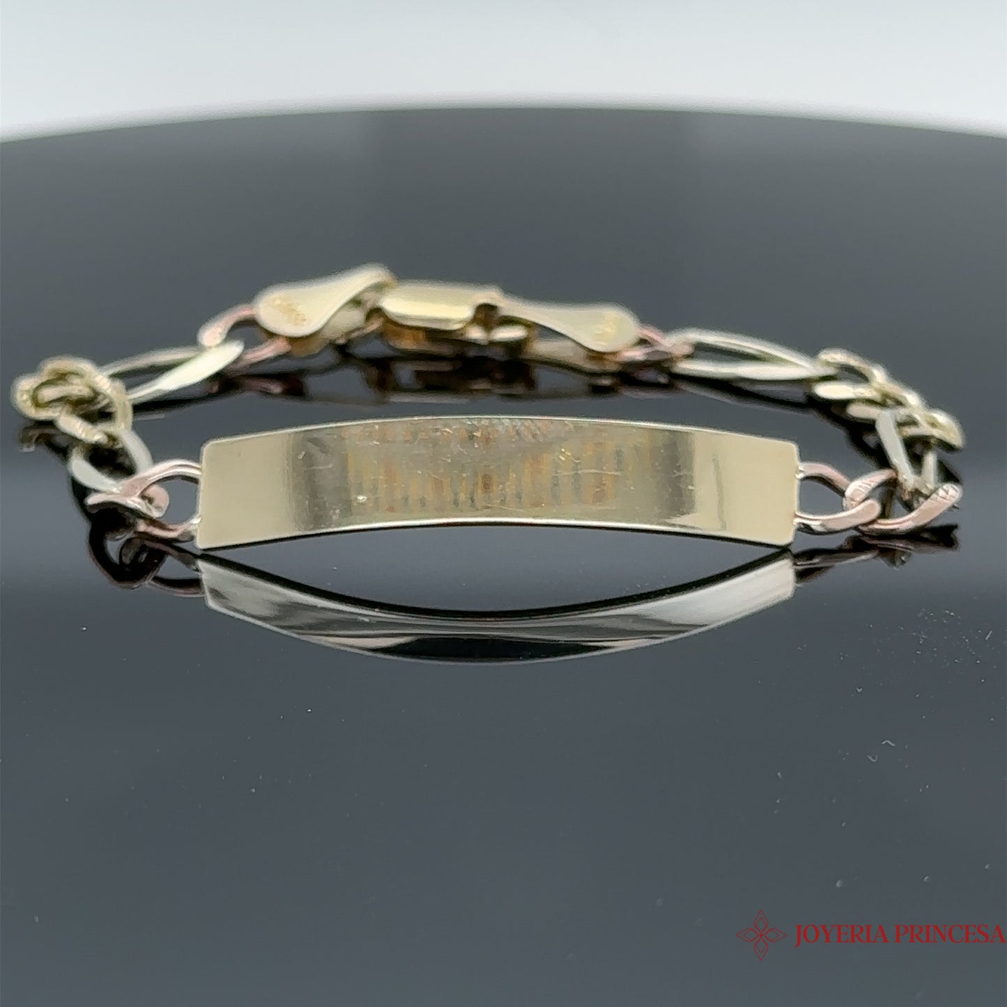Pulsera de eslabones cubanos para niños de 10 quilates