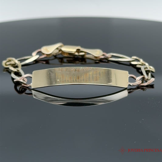 Pulsera de eslabones cubanos para niños de 10 quilates