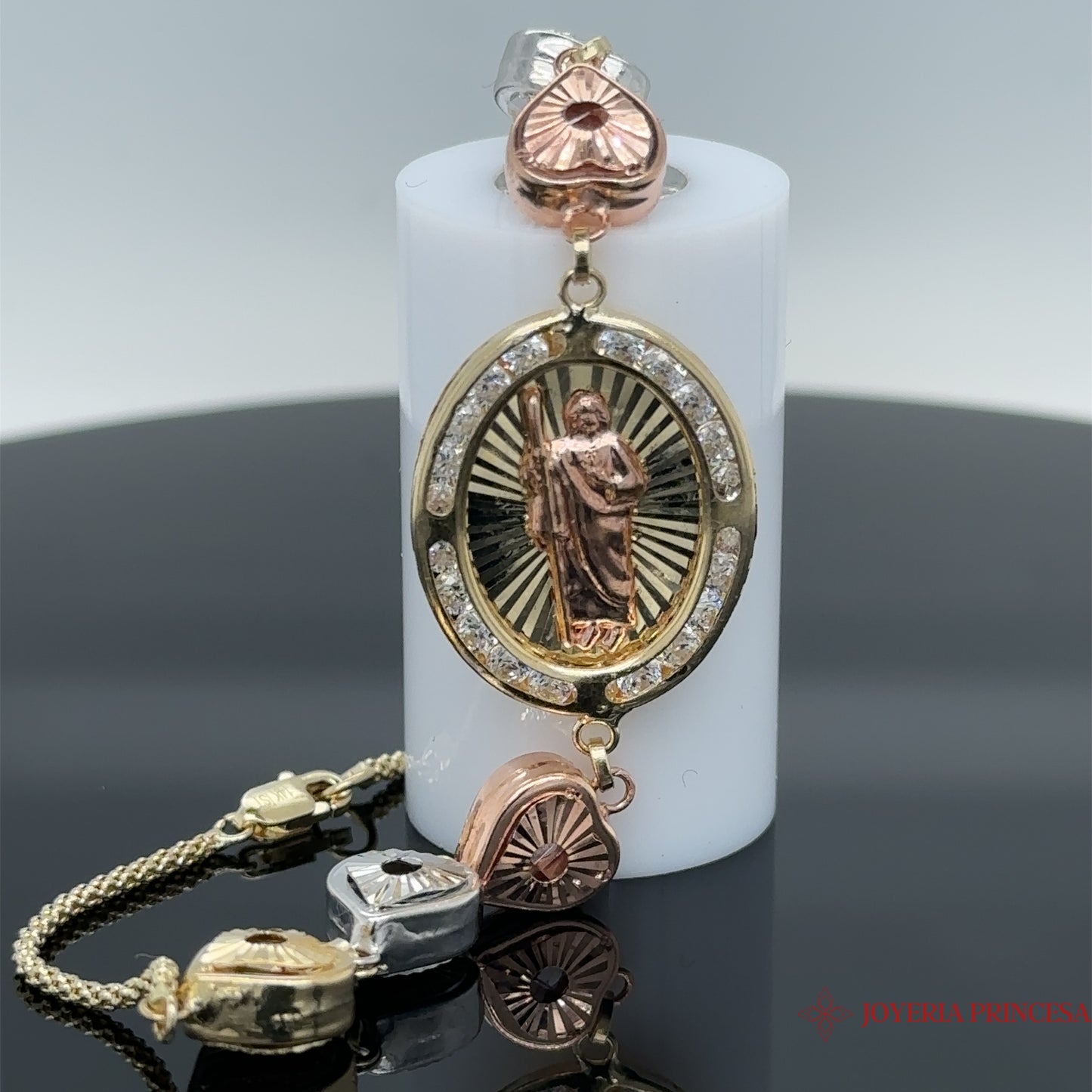 Pulsera San Judas Tricolor 14K