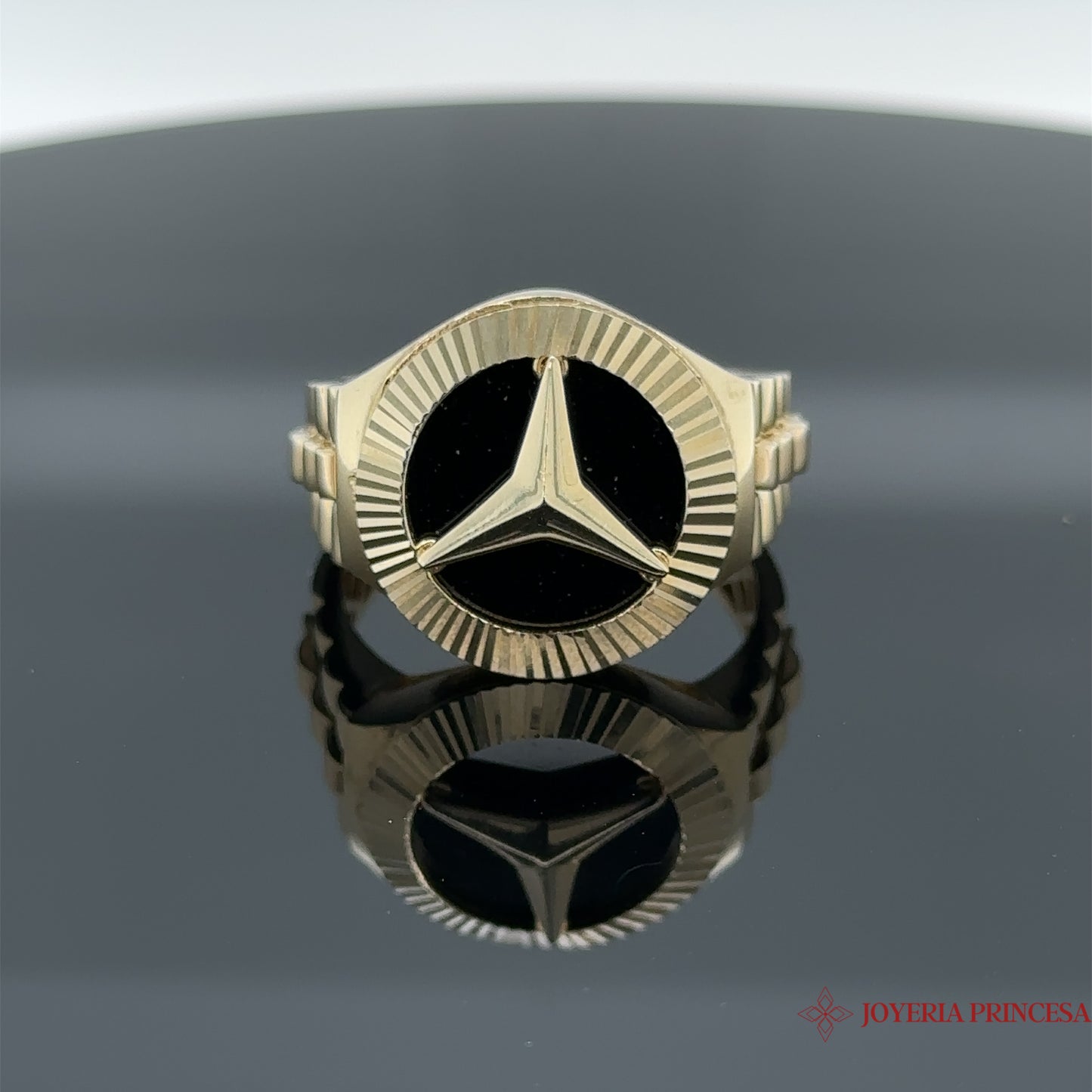 Anillo Mercedes Corte Diamante 14K