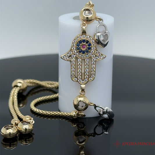 Pulsera Mano Hamsa 14K