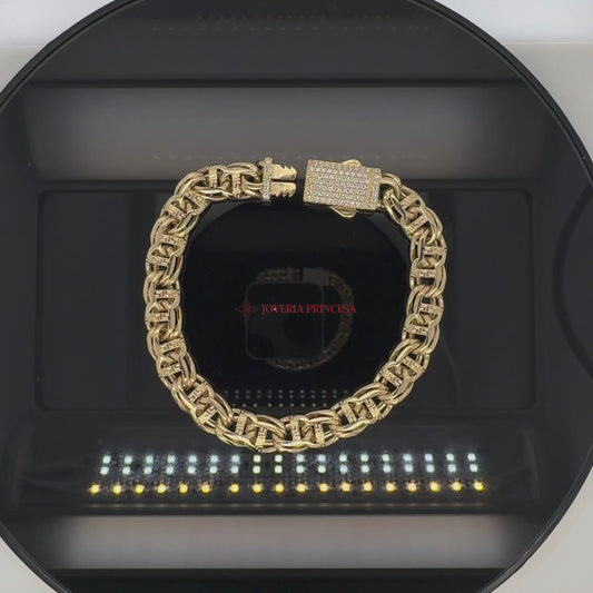 Pulsera de eslabones Chino 14K