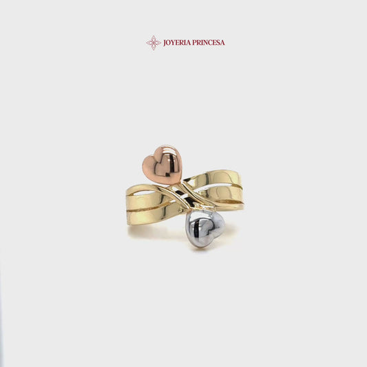 14K Ribbon Heart Ring