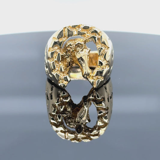 Anillo Pepita Herradura 14k