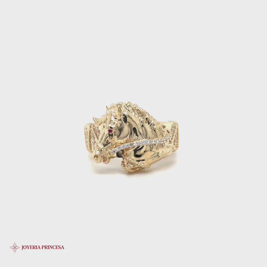Anillo Caballo Oro 14K