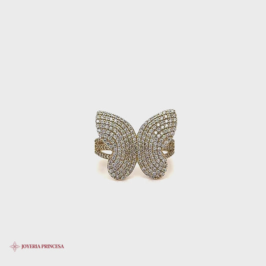Anillo Mariposa Circonita 10K