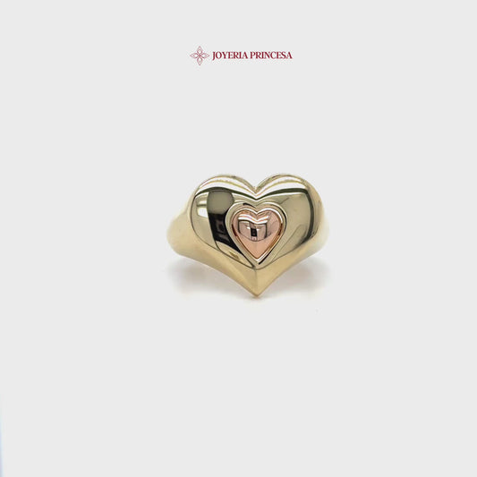 14K Golden Heart Ring