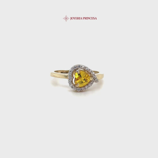 14K Radiant Heart Halo Ring