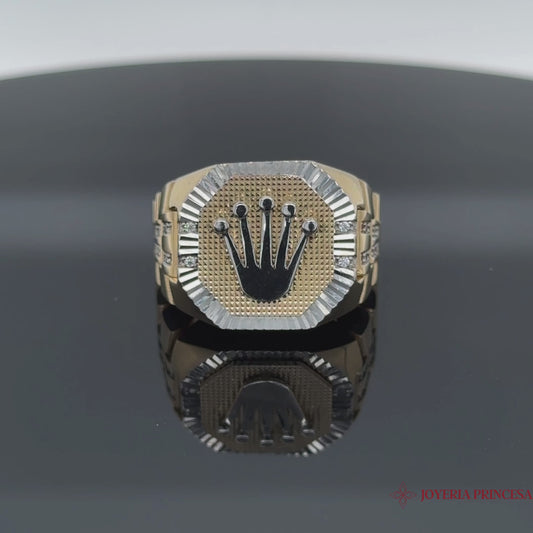 Anillo Rolex Corte Diamante 14K
