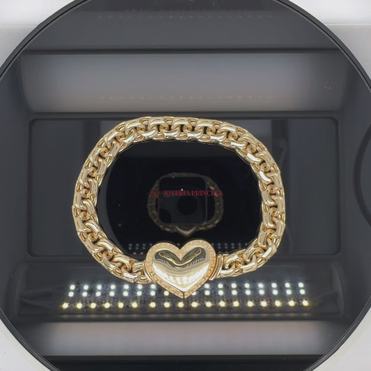 Pulsera Corazón Oro 14K