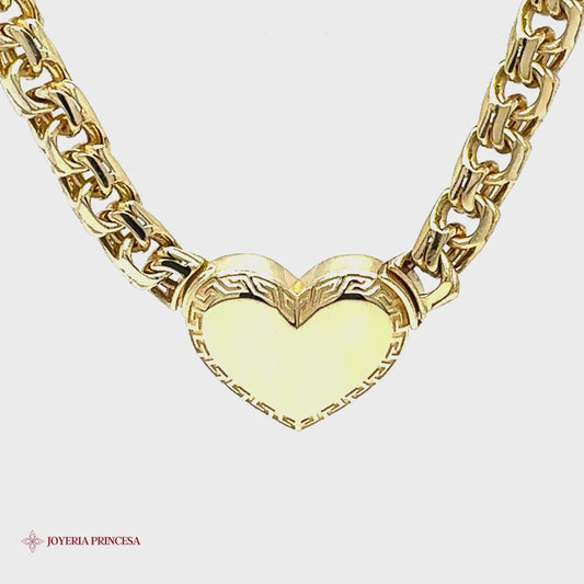 Collar Corazón Oro 14K