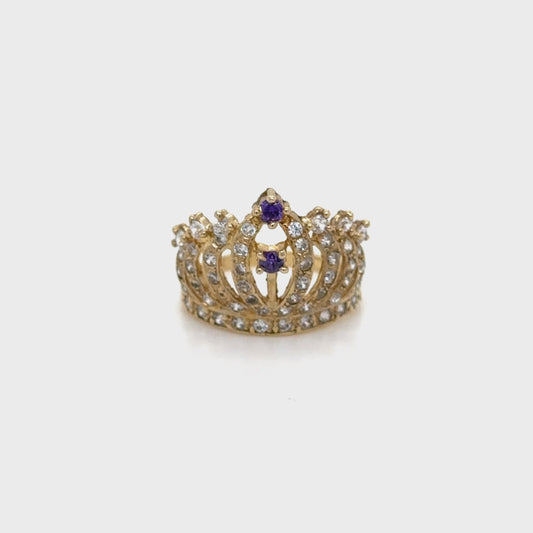 10K Regal Quinceañera Anillo Corona