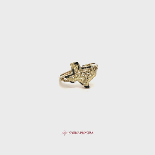 Anillo 10K Pinky Texas Nugget