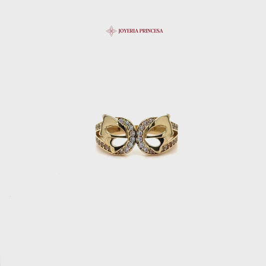 14K Butterfly Ring