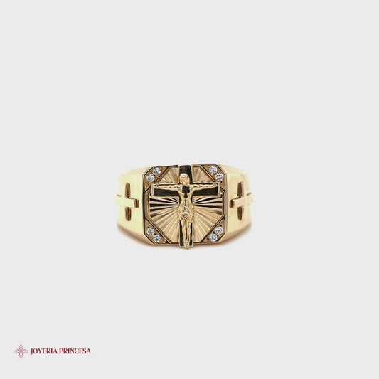 Anillo Crucifijo 14K