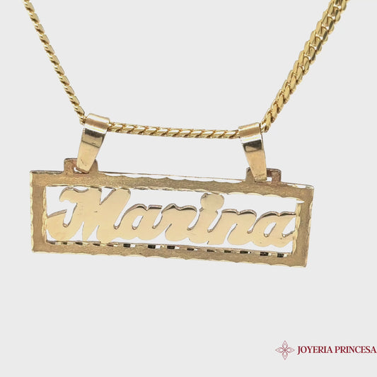 Placa personalizada de 14K o 10K