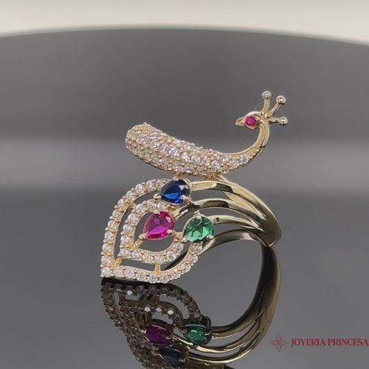 14K Elegante Anillo Zirconia
