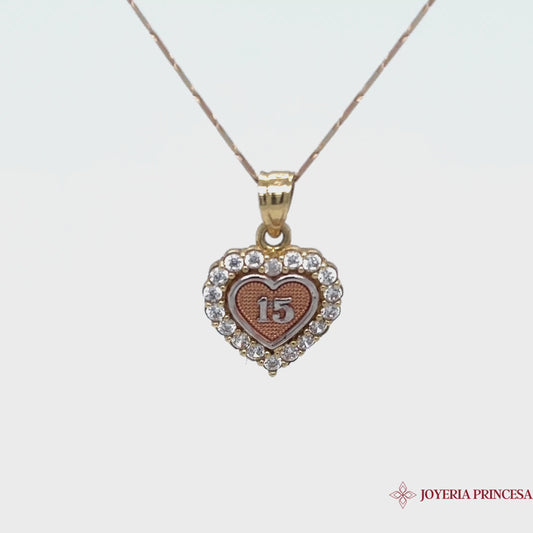 Colgante + Collar Quinceañera Oro 10K