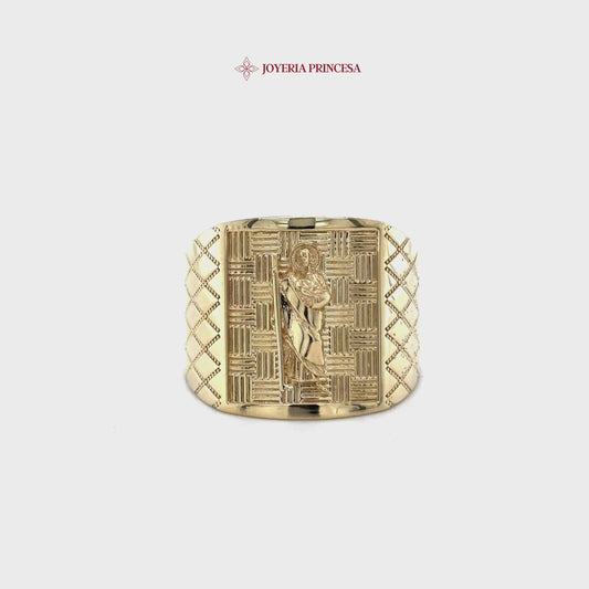 14K Sacred San Judas Ring