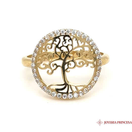Anillo Árbol de la Vida 14K