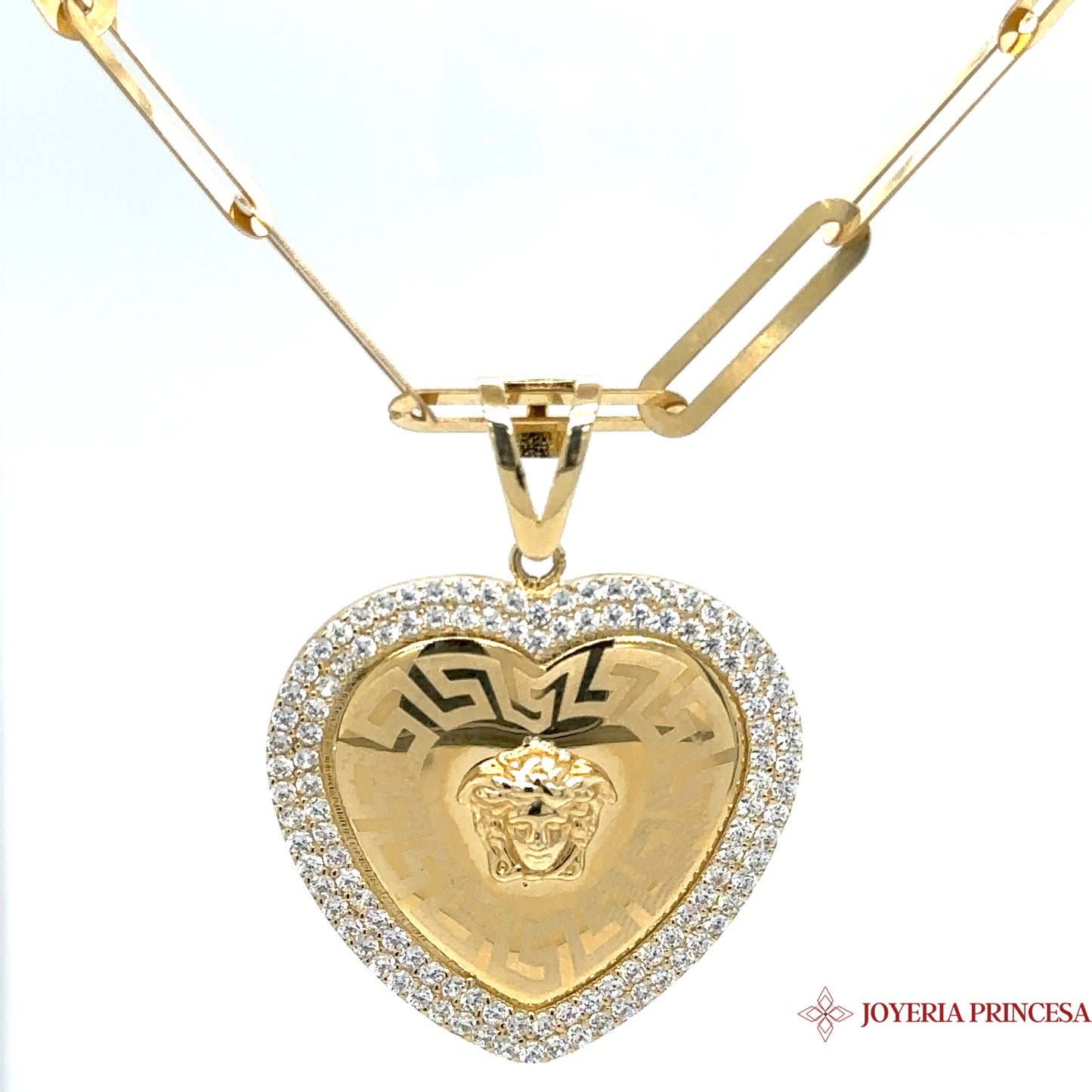 Medusa 14K Corazón + Collar
