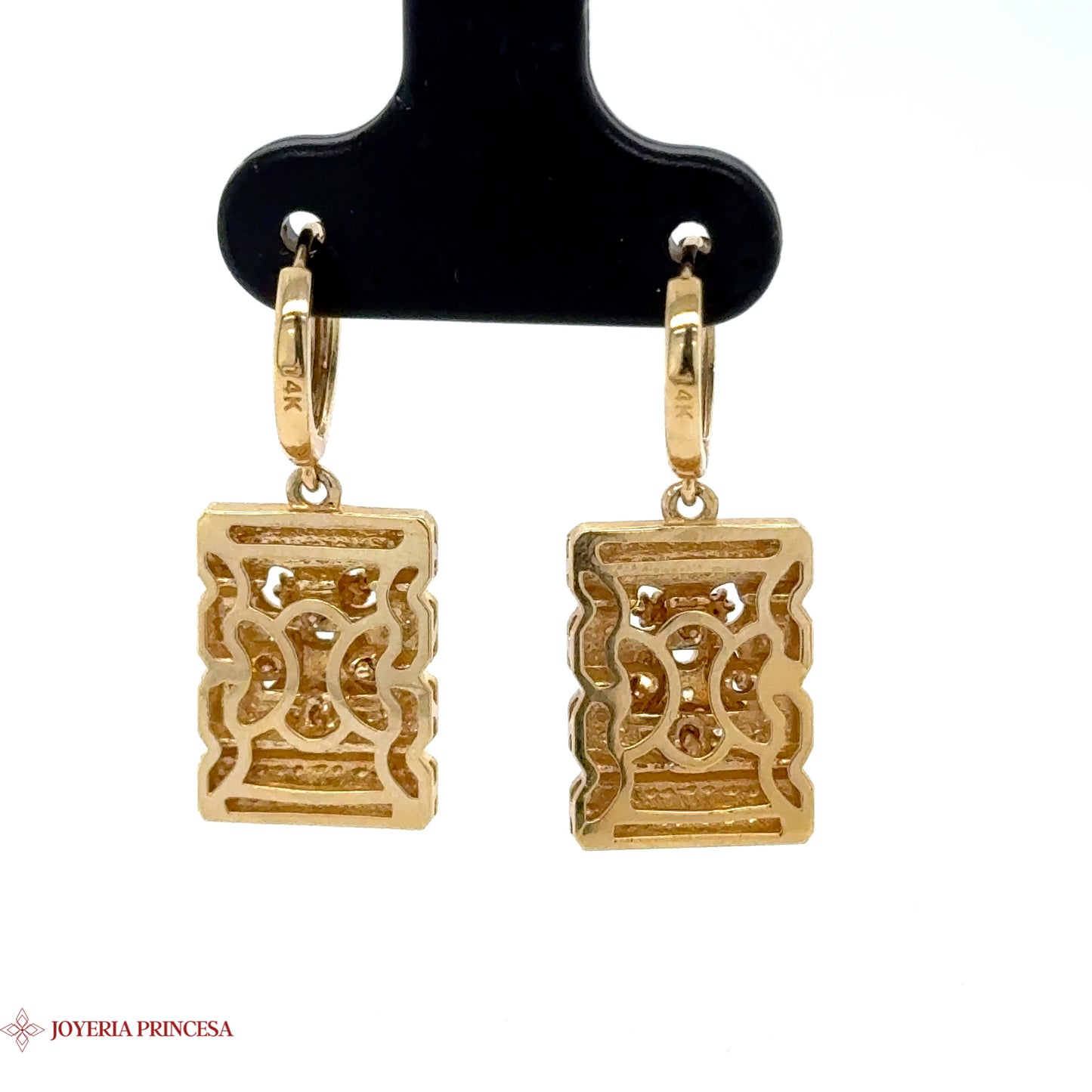 Regal Owl 14K Gold Dangle Earrings