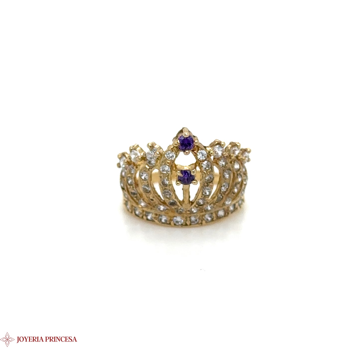 10K Regal Quinceañera Crown Ring