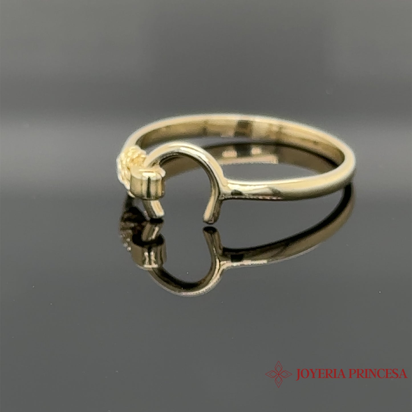 14K Minimalist Horseshoe Ring