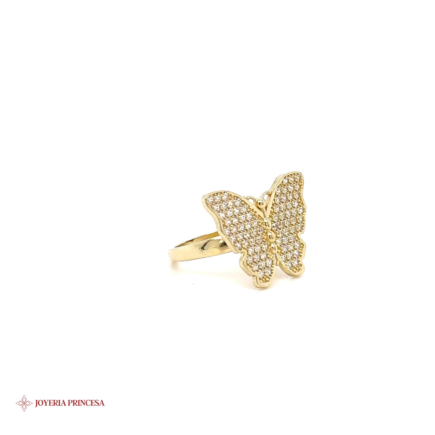 14K Butterfly Ring with Zirconias