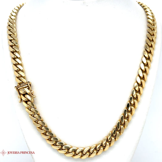 14K Solid Miami Cuban Link Chain