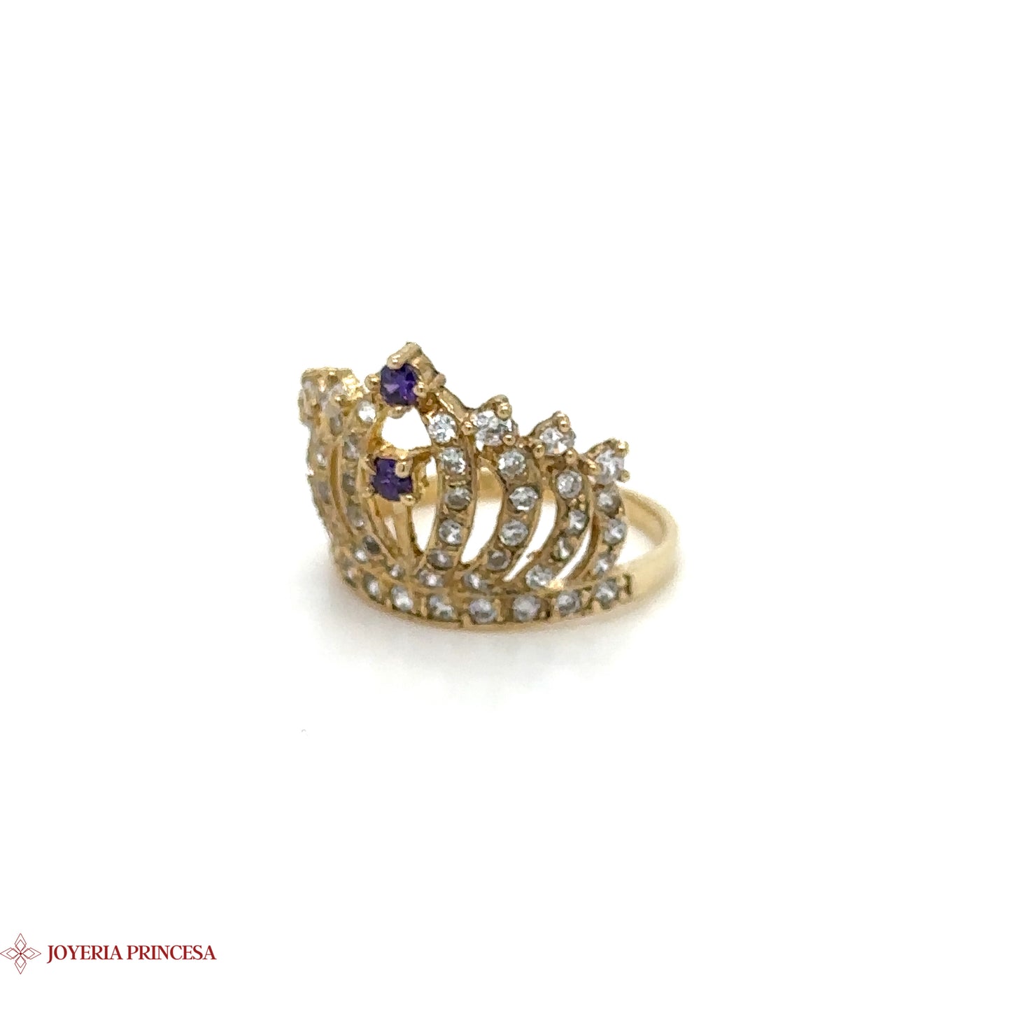 10K Regal Quinceañera Crown Ring