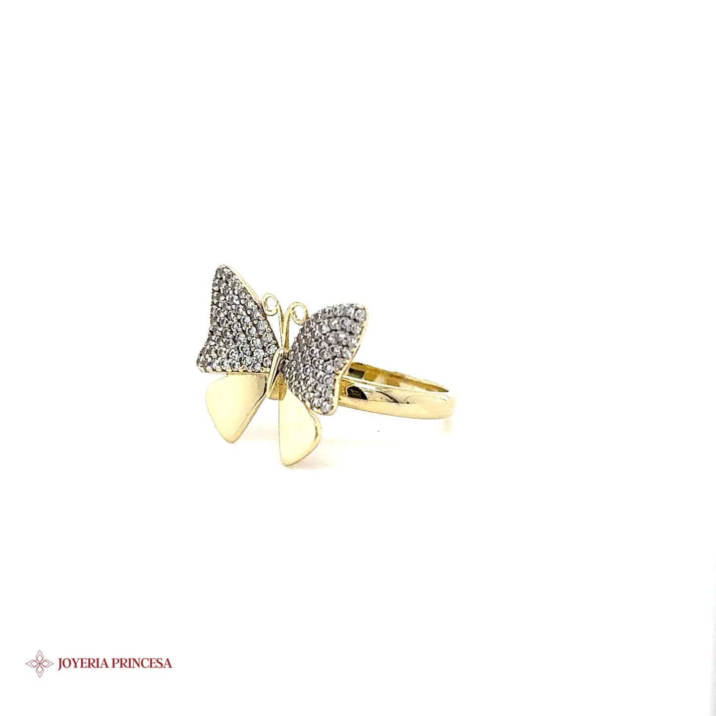 14K Butterfly Zirconia Ring