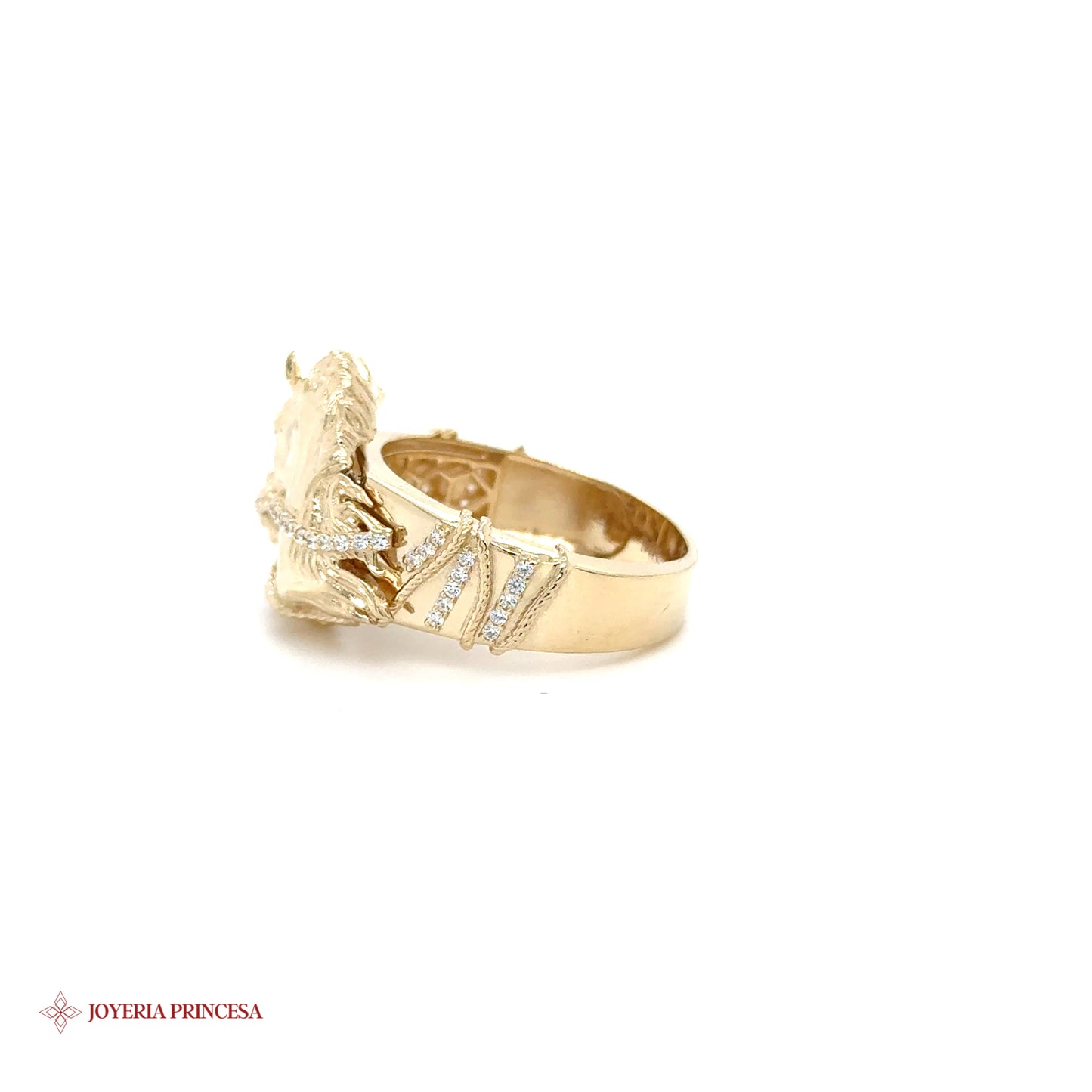 14K Gold Horse Ring