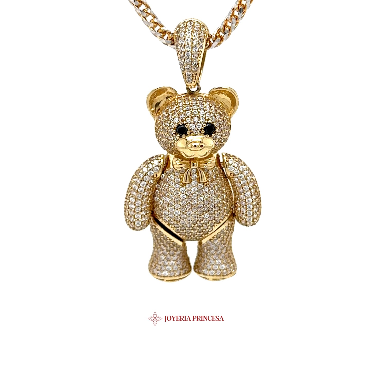 14K Gold Teddy Bear Pendant