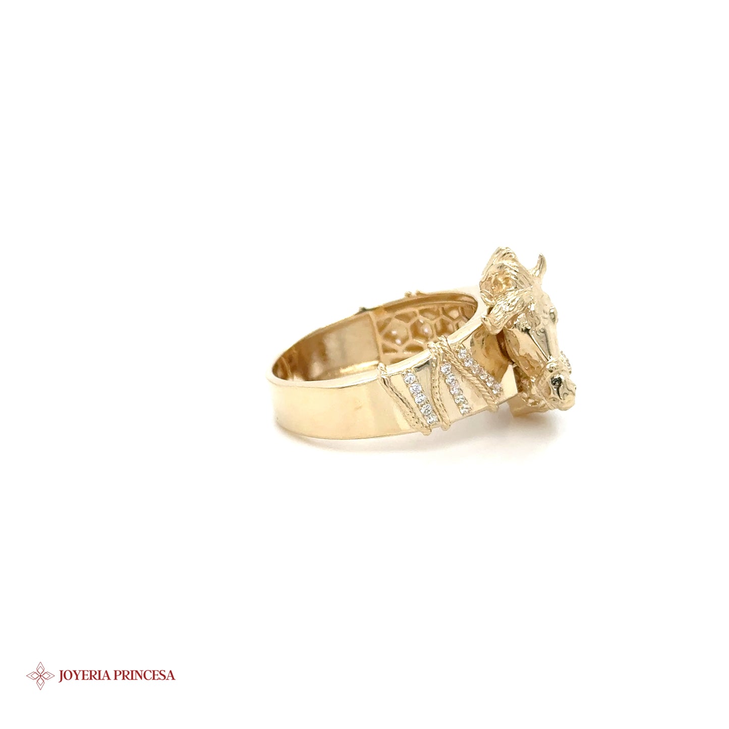 14K Gold Horse Ring